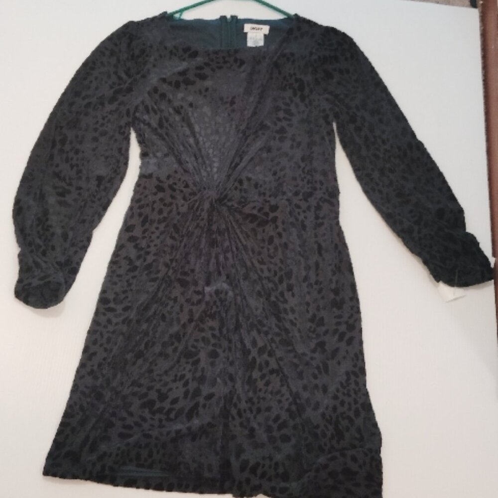 DKNY Green animal printed dress